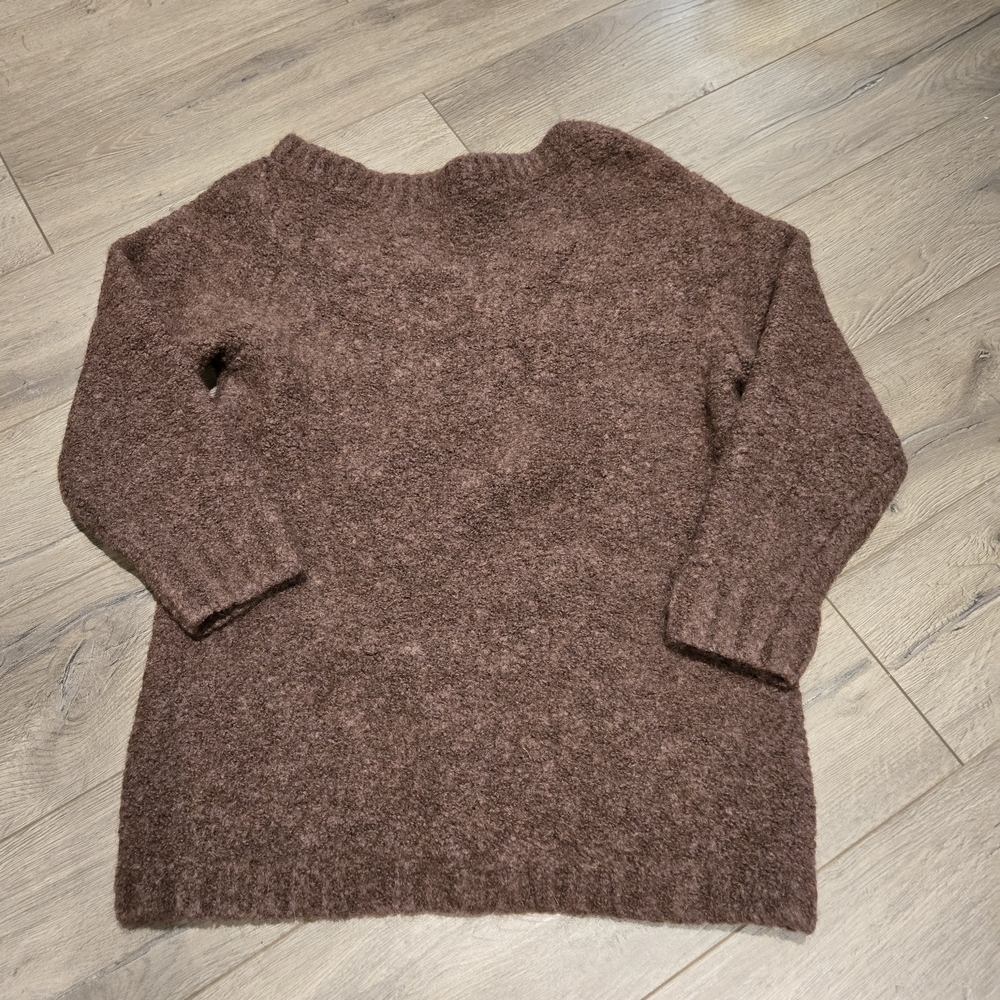 Aritzia Wilfred Brisinger Alpaca Knit One Shoulder Oversized Sweater